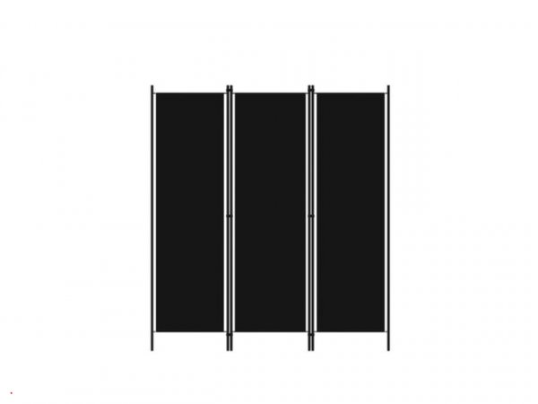 3-teiliger Raumteiler Zimmerteiler, 150 x 180 cm, schwarz