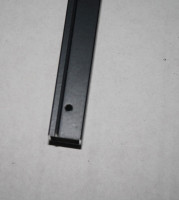Aluminium Vierkantrohr mit Steg 15x15x1 mm schwarz seidenmatt 86cm lang 10Stück
