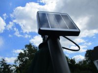 Arebos Sonnenschirm mit 40 LEDs Solar Anthrazit