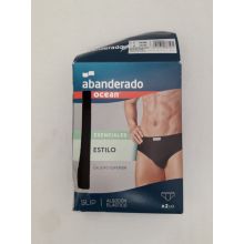 abanderado Herrenslips Unterhosen 2er Pack grau und schwarz Gr. XXL