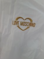 Love Moschino Womens Slim Fit Langarm Bluse mit goldenem...