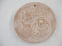 DDR Keramik Medaille 125 Fernmeldeverkehr Karl-Marx-Stadt 1982