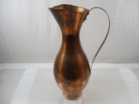 Zint Kupfer Krug Kanne Vase mit Henkel 48 cm