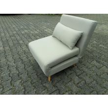 Happy Home Sessel Schlafsessel mit Kissen verstellbarer Rückenlehne  Hellgrau