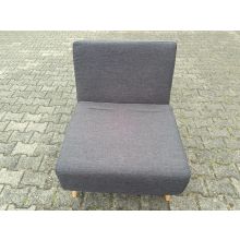 Happy Home Sessel Schlafsessel mit Kissen verstellbarer Rückenlehne Dunkelgrau