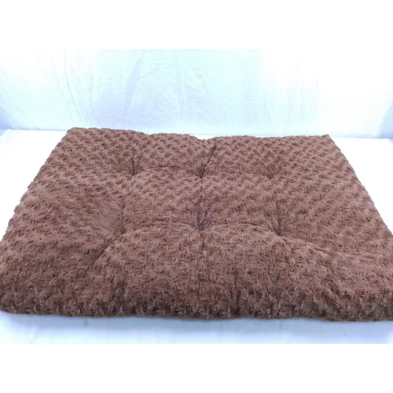 KSIIA Hundebett Kissen flauschig waschbar  rutschfester Unterseite Braun 90x60cm