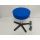 TRESKO Rollhocker Drehhocker  höhenverstellbar 360 Grad drehbar Blau
