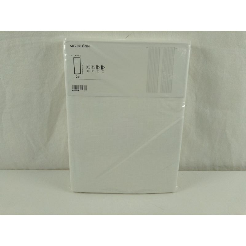 Ikea Silverlönn Gardinen Paar mit Gardinenband Weiß 145x300 cm