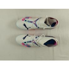 PUMA Fussballschuhe Stollen Future7 Match FG/AG Vol. Up Weiß Blau Pink Größe 44