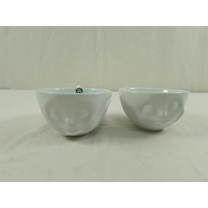 58 fiftyeight Products Schale Schälchen-Set Nr.2 Glücklich/Och bitte weiß 200ml