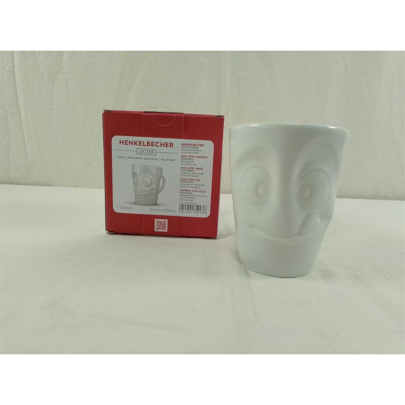 58 fiftyeight Products GeschirrTasse Henkelbecher lecker weiß 350ml Porzellan